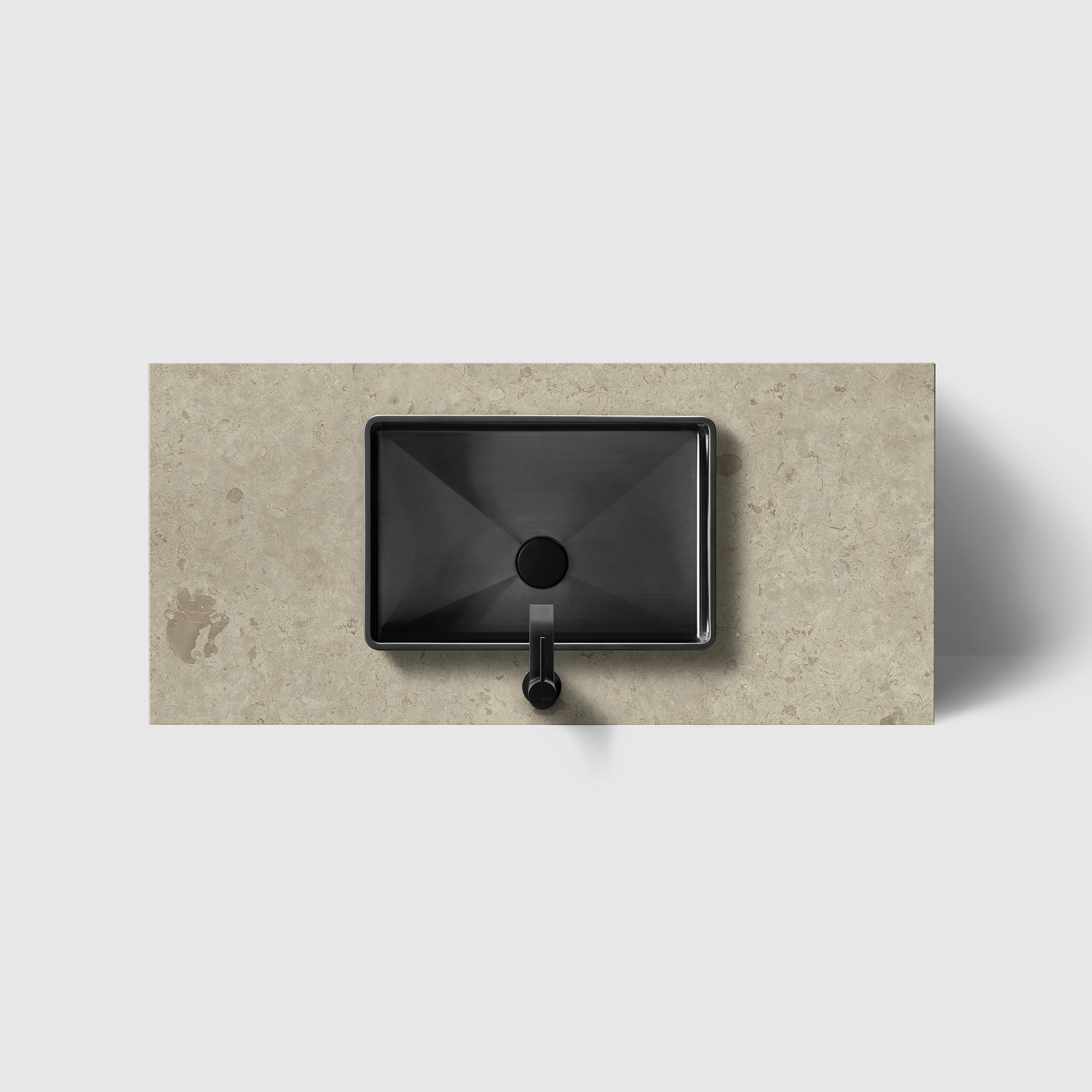 Tvättställsskåp Haven H2/60 med Stenskiva och Handfat